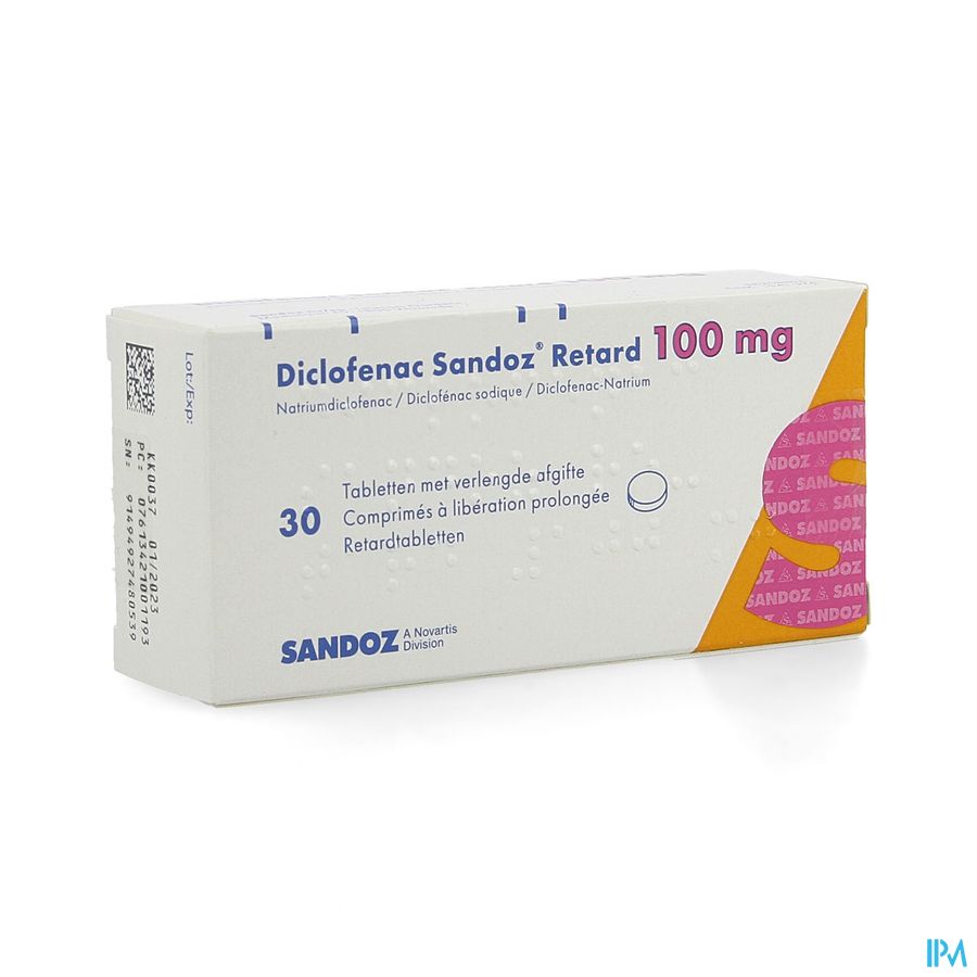 Diclofenac Retard Sandoz Tabl 30 X 100mg Diclofenac Retard Sandoz Tabl 30 X 100mg