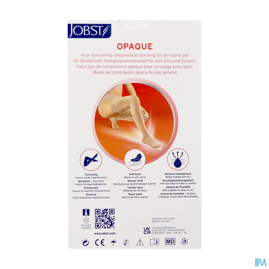 Jobst Opaque 2 Ag Wide Reg Open Dots Nat Iii Pair 4
