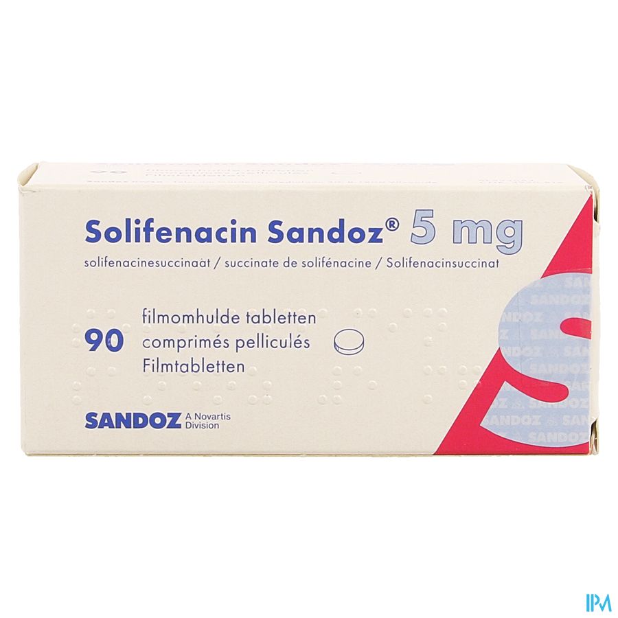 Solifenacin Sandoz 5mg Comp Pell 90 X 5mg 3