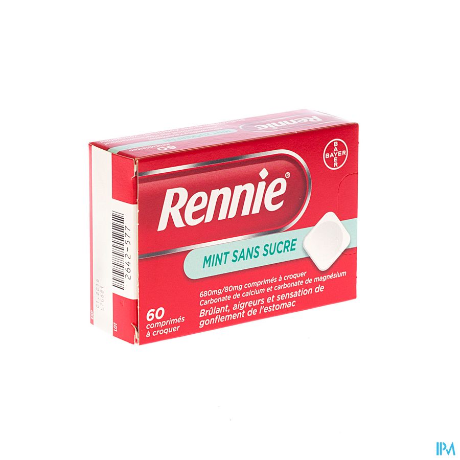 Rennie Mint Z/suiker Zuigtabl 60 2