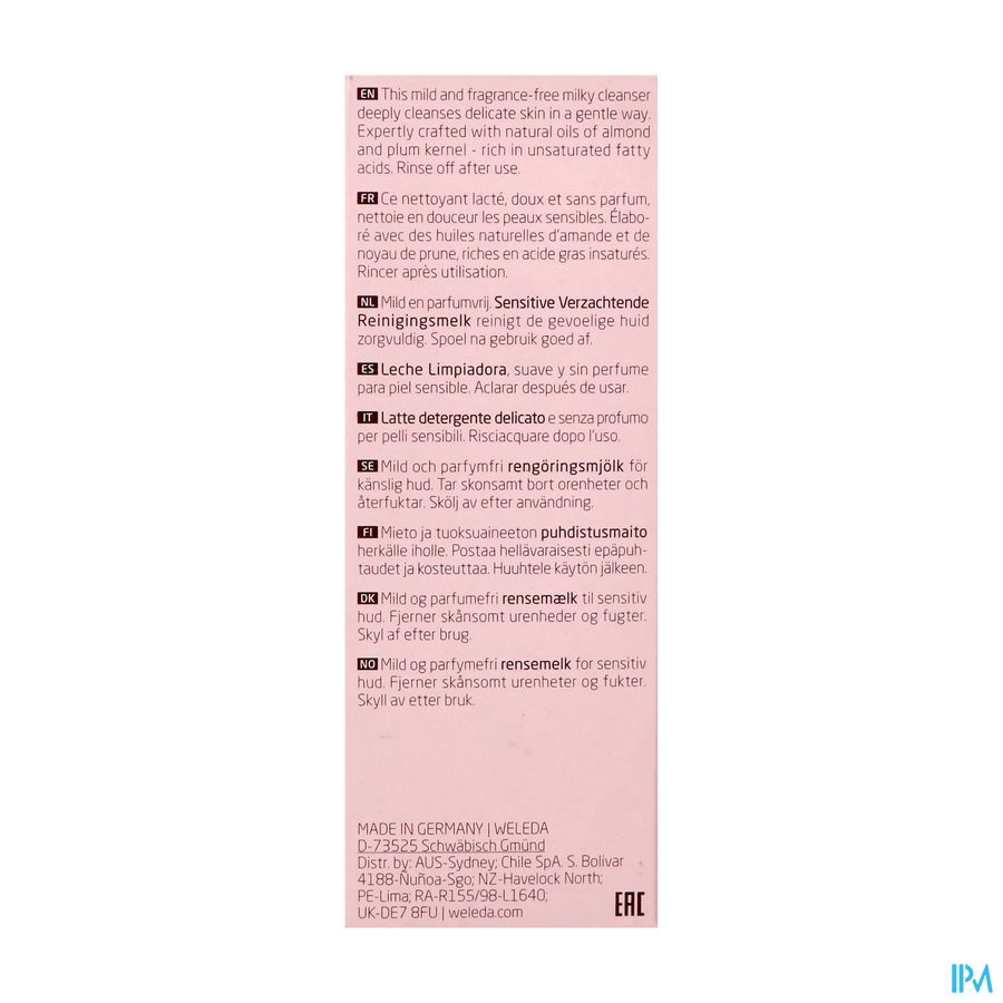 Weleda Sensitive Hydraterende Reinigingsmelk 75ml 3
