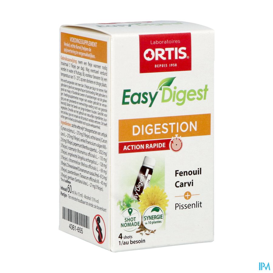 Ortis Easy Digest Shots 4x15ml Ortis Easy Digest Shots 4x15ml