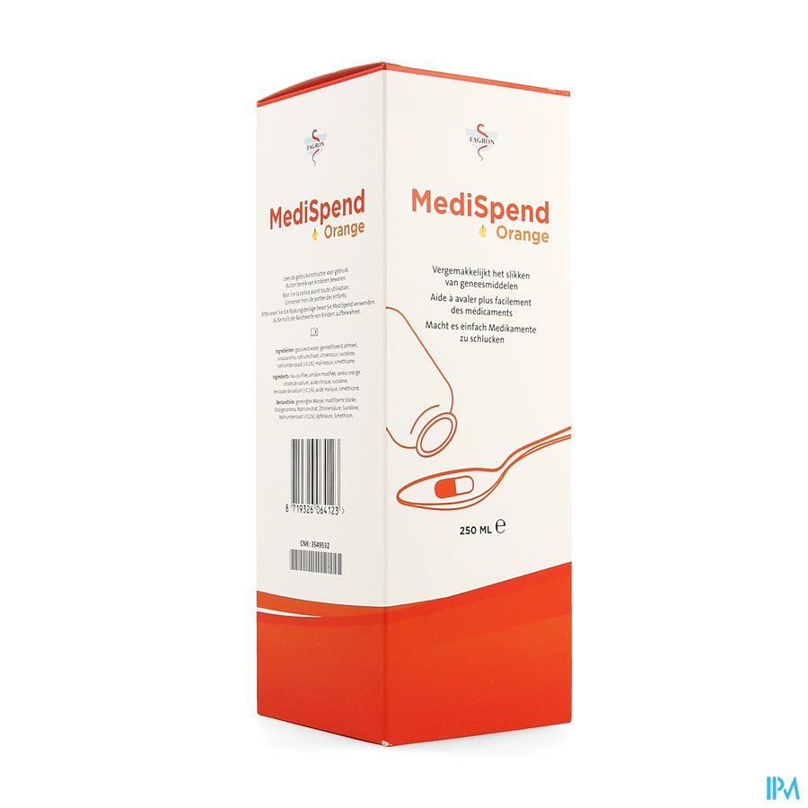 Medispend Sliksiroop Orange 250ml Medispend Sliksiroop Orange 250ml