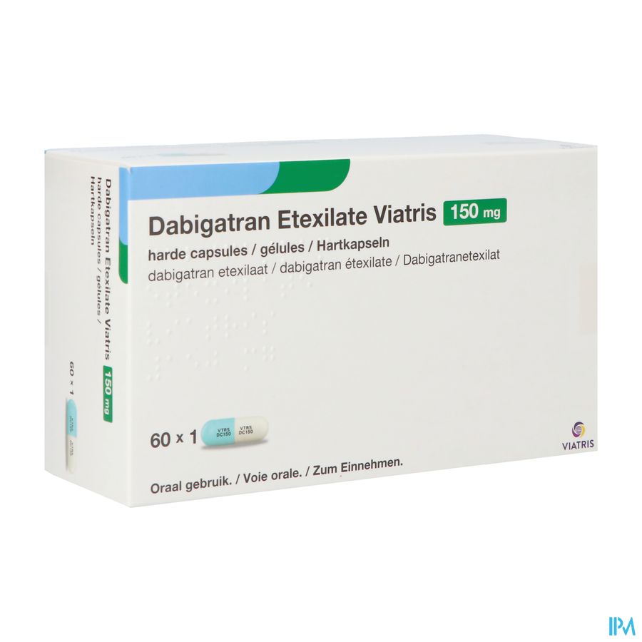 Dabigatran Etexilate Viatris 150mg Harde Caps 60 Dabigatran Etexilate Viatris 150mg Harde Caps 60