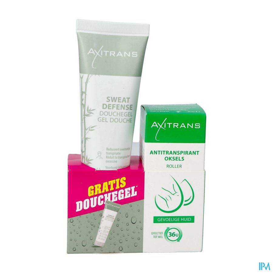 Axitrans Roller Gev.huid 20ml+dchegel 100ml Gratis Axitrans Roller Gev.huid 20ml+dchegel 100ml Gratis