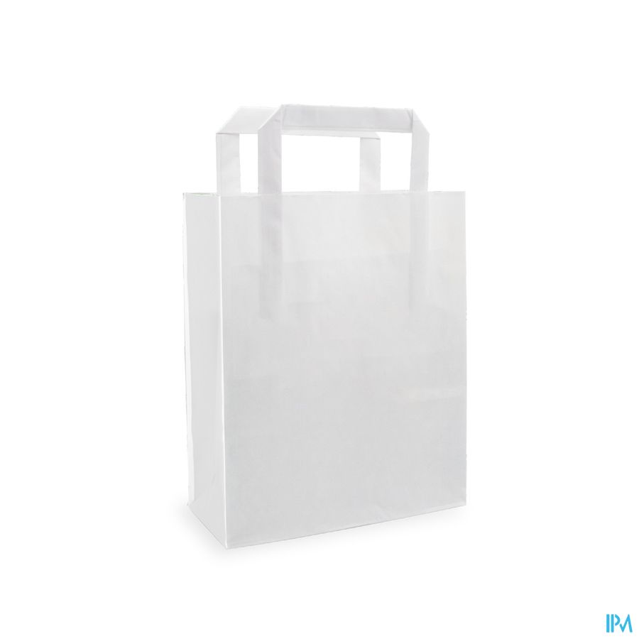 Draagtas Papier Groot Wit 26x17x25 400 Draagtas Papier Groot Wit 26x17x25 400