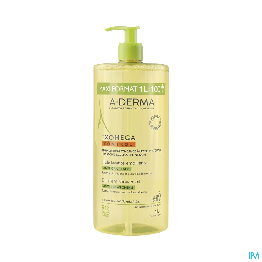 Aderma Exomega Control Huile Lavante Emollient 1l