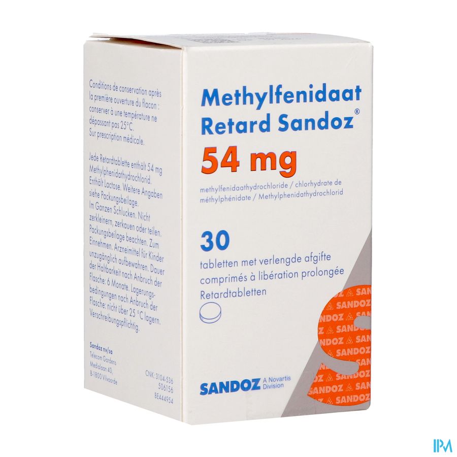 Methylfenidaat 54mg Sandoz Comp Liberat Prolong 30 Methylfenidaat 54mg Sandoz Comp Liberat Prolong 30