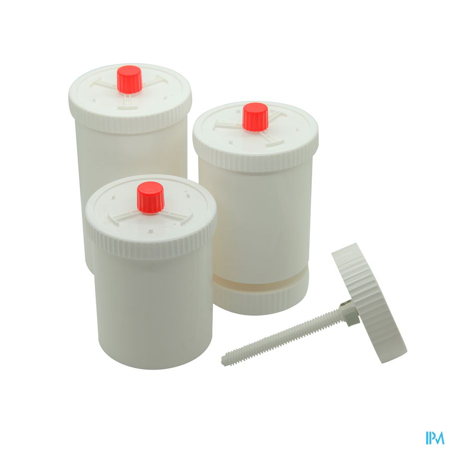 Fagronlab Unguator Pot Wit+deksel Z/vijs 4x300ml Fagronlab Unguator Pot Wit+deksel Z/vijs 4x300ml