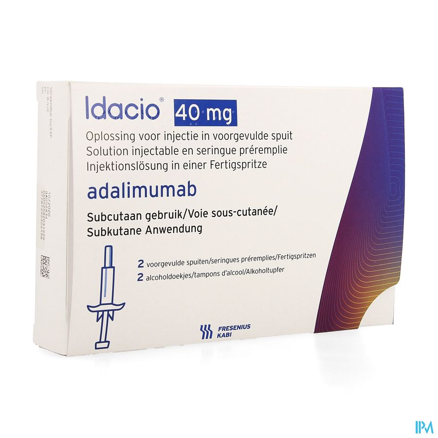 Idacio 40mg 2 Seringues Préremplis/2 Voorgevulde Spuiten 0,8ml (50mg/ml) Idacio 40mg 2 Seringues Préremplis/2 Voorgevulde Spuiten 0,8ml (50mg/ml)