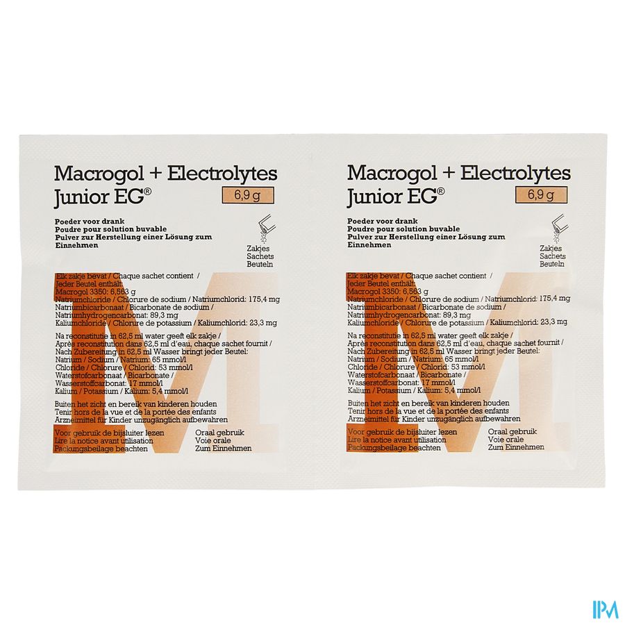 Macrogol+Electrolytes Junior EG 6,9G Pdr Sach 30 3