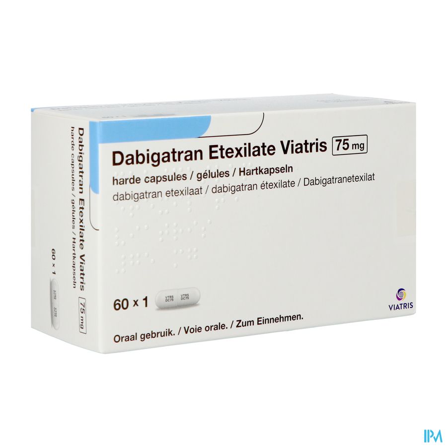 Dabigatran Etexilate Viatris 75mg Caps Dur 60 Dabigatran Etexilate Viatris 75mg Caps Dur 60
