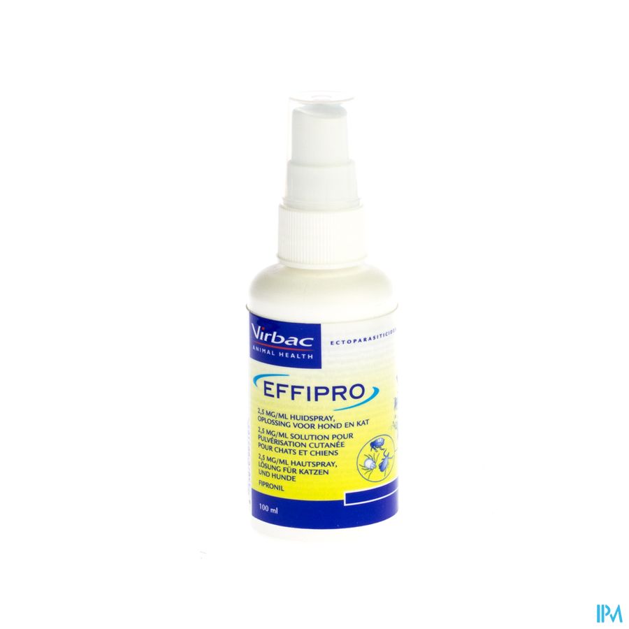 Effipro 2,5mg/ml Huidspray Opl Hond-kat 100ml Effipro 2,5mg/ml Huidspray Opl Hond-kat 100ml