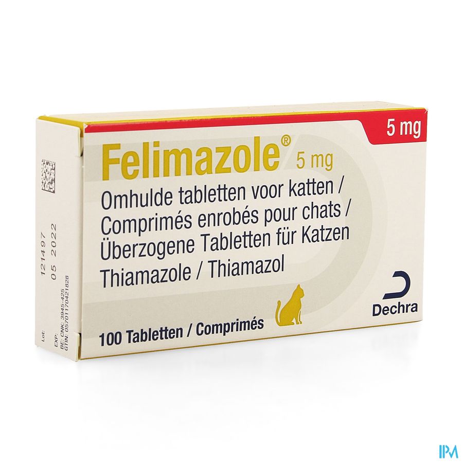 Felimazole 5mg Comp Enrob. Blister 100 Felimazole 5mg Comp Enrob. Blister 100