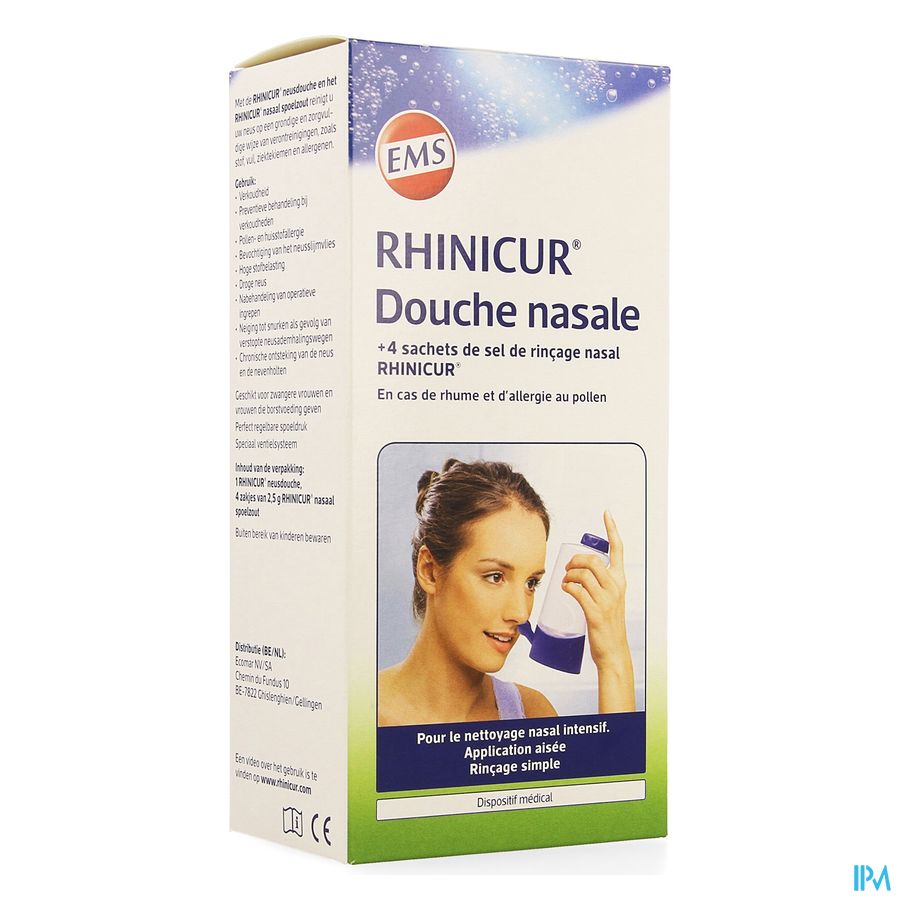 Rhinicur Douche Nasale + 4 Sachets Sel Rincage Rhinicur Douche Nasale + 4 Sachets Sel Rincage