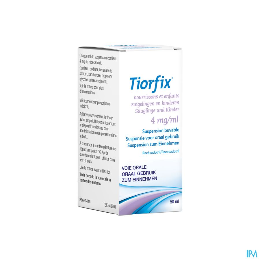 Tiorfix 4mg/ml Zuigeling/kind Orale Susp 50ml Tiorfix 4mg/ml Zuigeling/kind Orale Susp 50ml