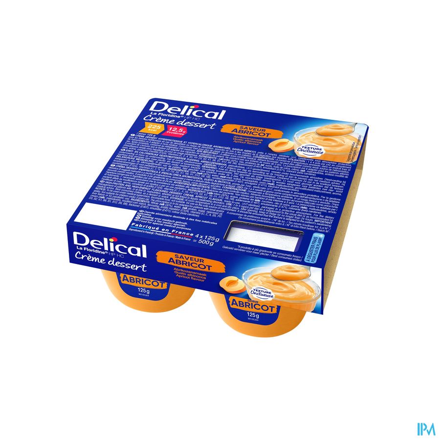 Delical Creme Dessert La Floridine Abricot 4x125g Delical Creme Dessert La Floridine Abricot 4x125g