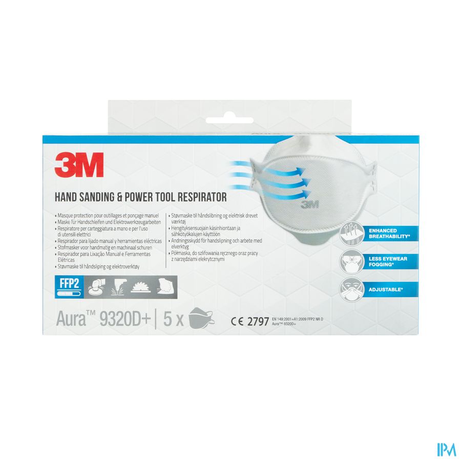 3m Aura Stofmasker Ffp2 9320d+ Pack 5