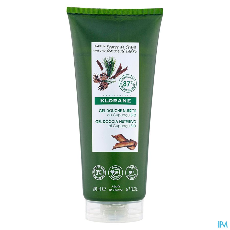 Klorane Corps Douche Gel Ecorce Cedre 200ml 1