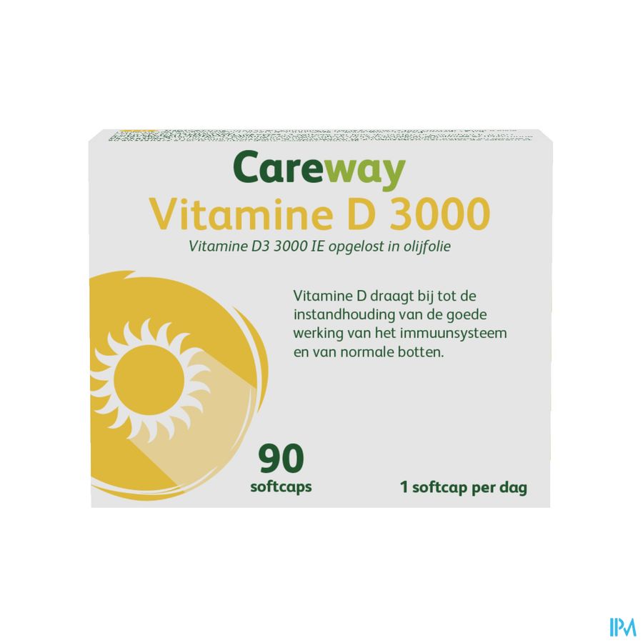 Careway Vitamine D 3000iu Softcaps 90 Careway Vitamine D 3000iu Softcaps 90