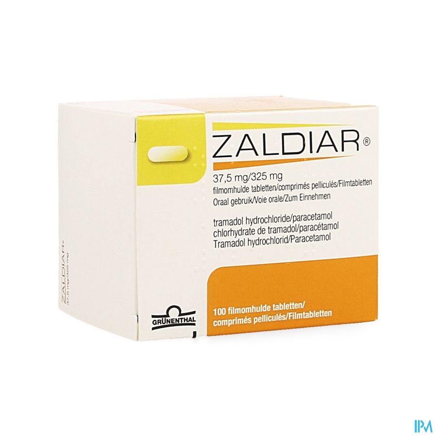 Zaldiar 37,5mg/325mg Pi Pharma Filmomh Tabl100 Pip Zaldiar 37,5mg/325mg Pi Pharma Filmomh Tabl100 Pip