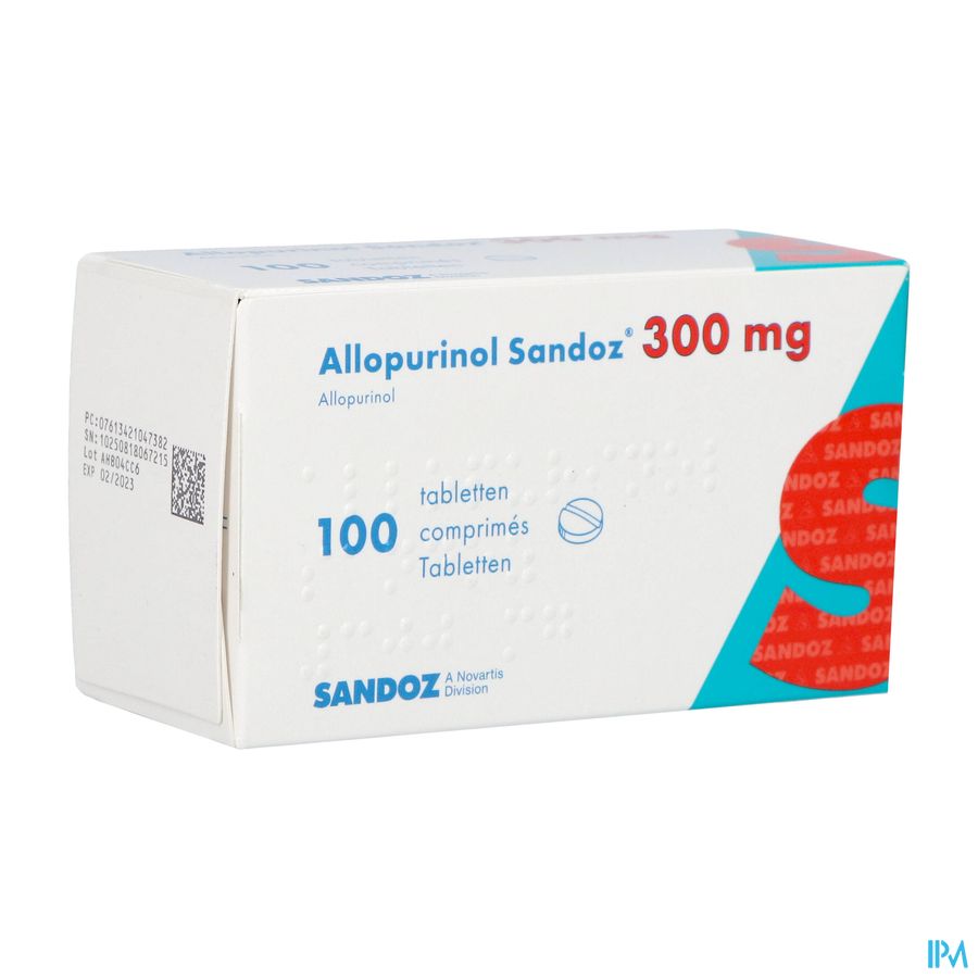 Allopurinol Sandoz 300mg Comp 100 Allopurinol Sandoz 300mg Comp 100