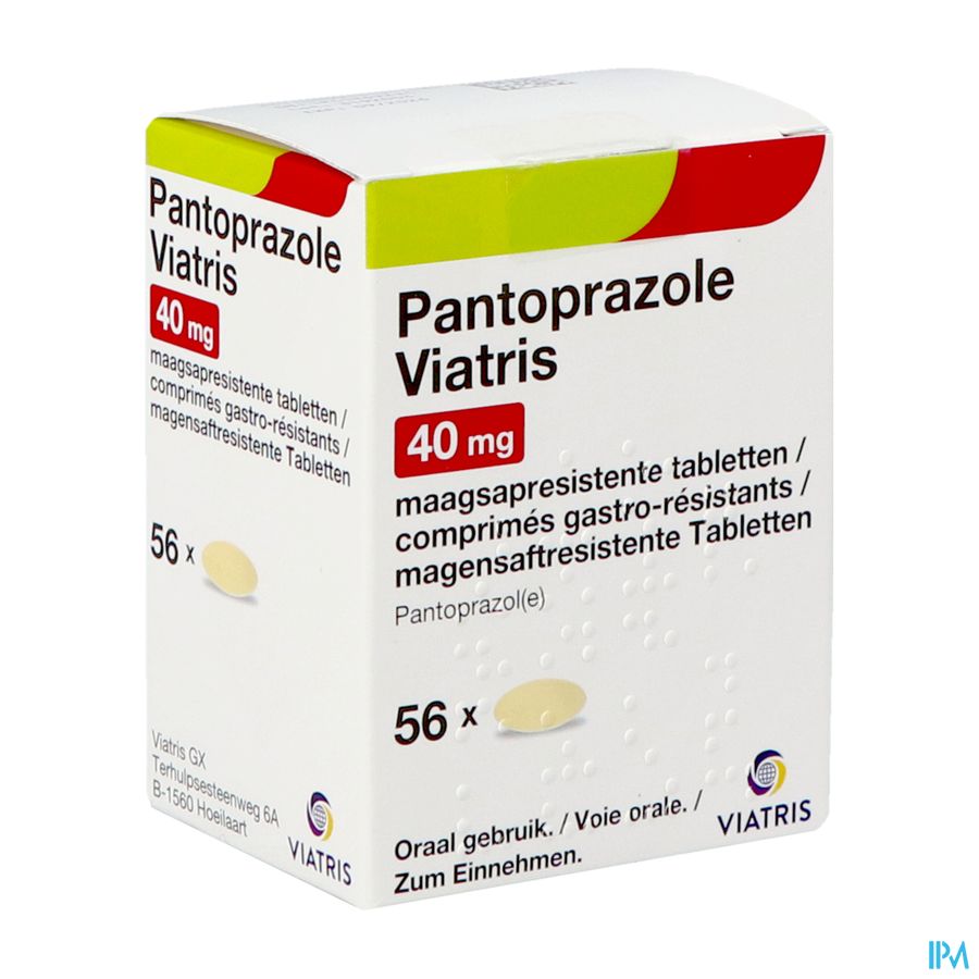 Pantoprazole Viatris 40mg Tabl Maagsapresist 56 Pantoprazole Viatris 40mg Tabl Maagsapresist 56