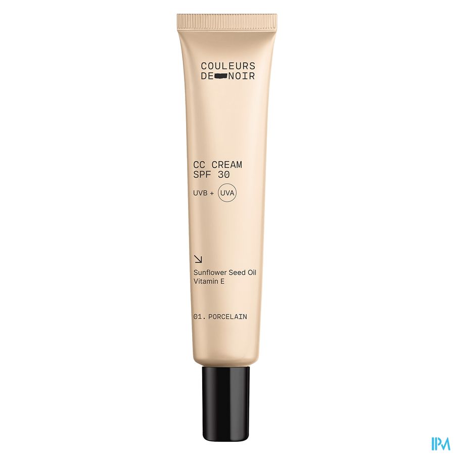 Couleurs De Noir Cc Cream Spf30 01 Porcel. 30ml 1