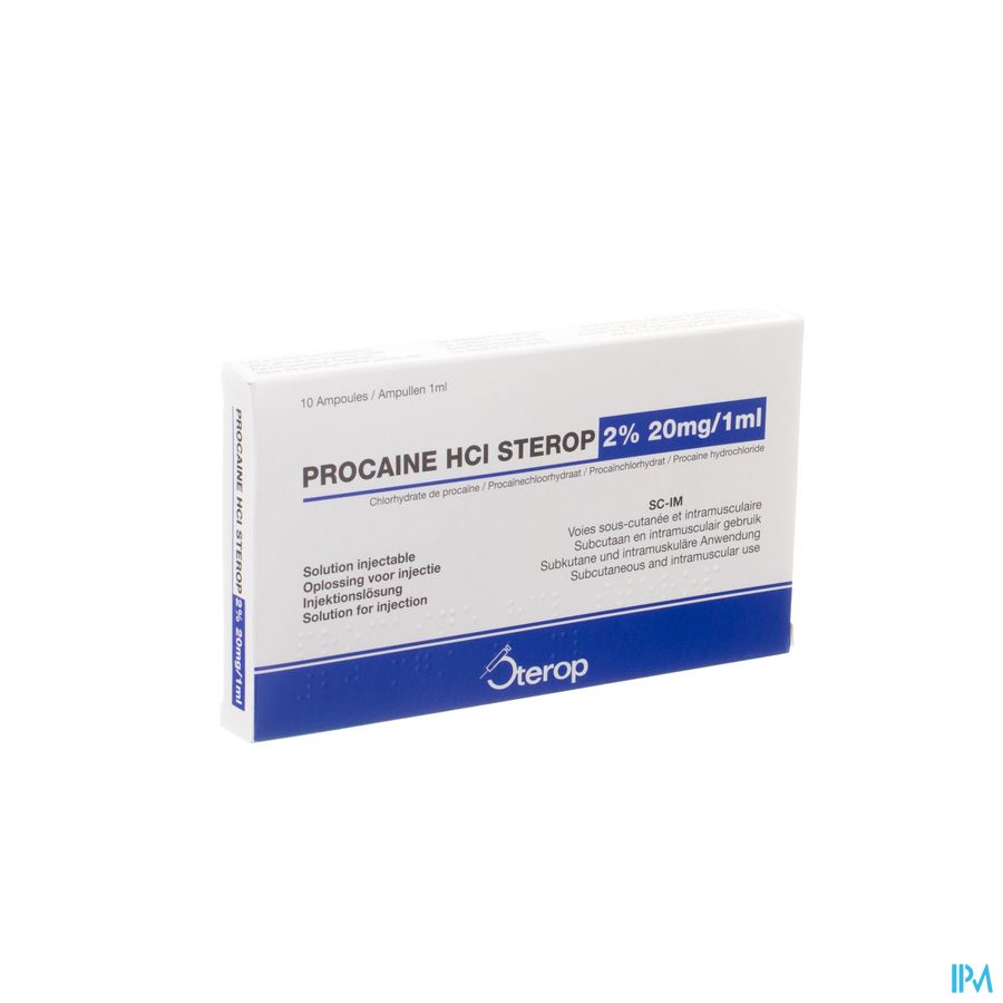 Procaine Hcl Amp 10 X 20mg/ 1ml Procaine Hcl Amp 10 X 20mg/ 1ml