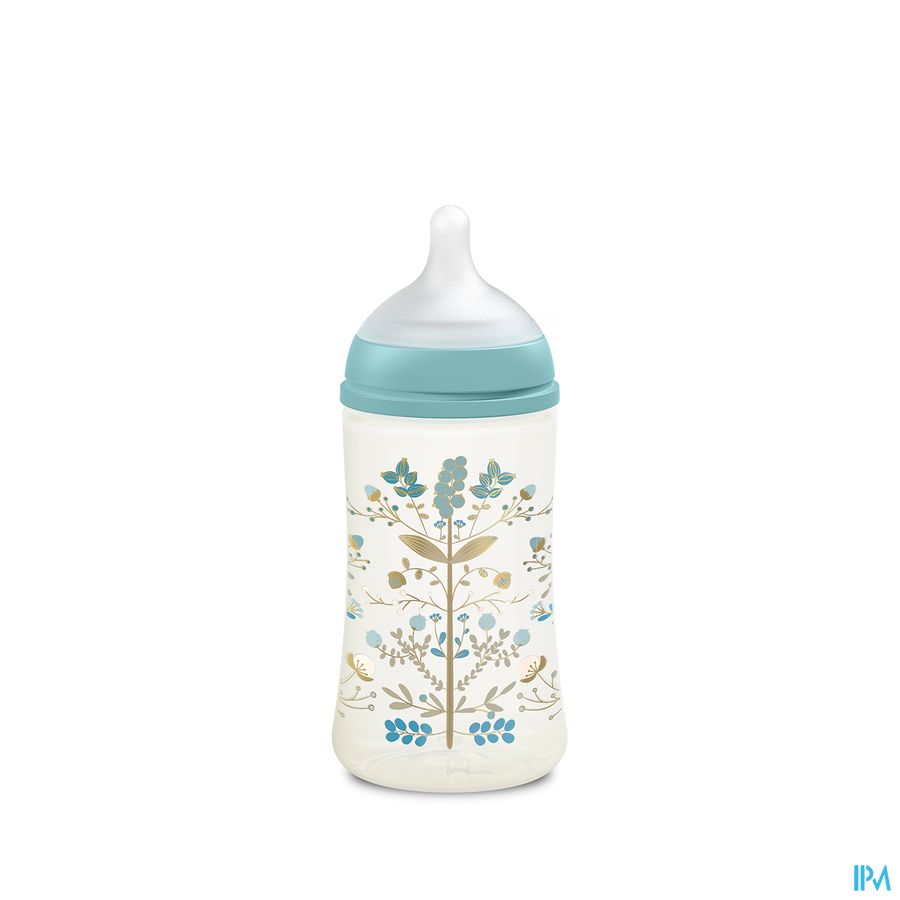 Suavinex Gold Bottle Silicone Slow Flow 270ml Blue 2