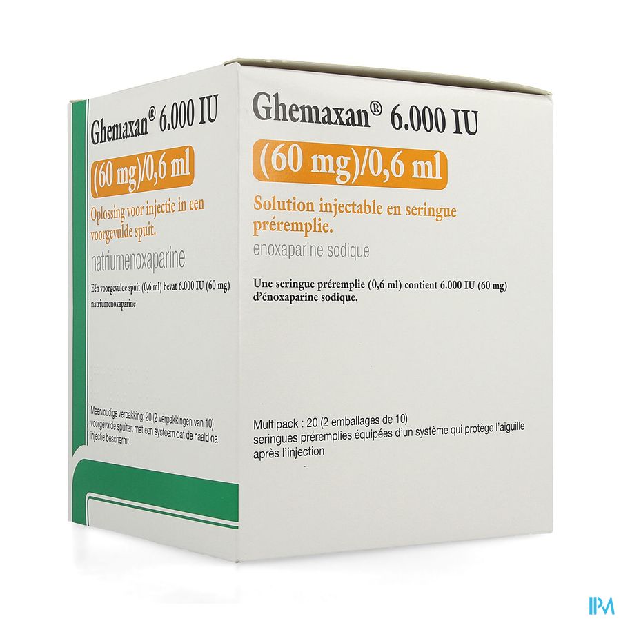 Ghemaxan 6.000ui 60mg/0,6ml Ser Prer. 20+pr.aig.