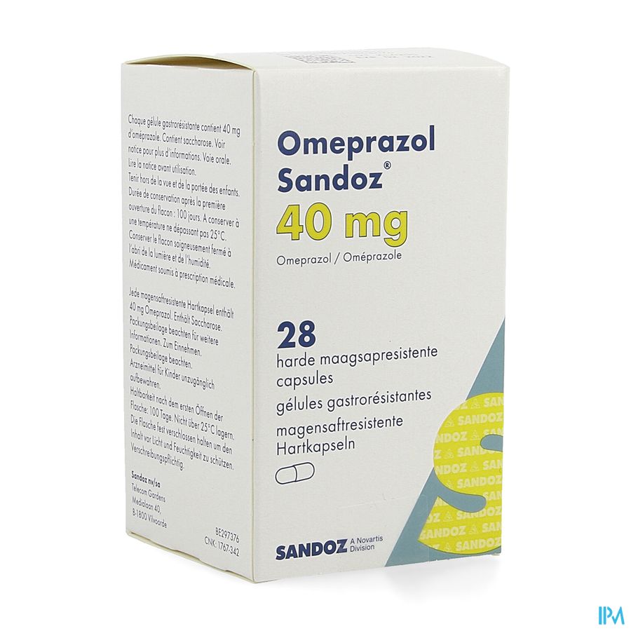 Omeprazol Sandoz Caps Enter 28 X 40mg Omeprazol Sandoz Caps Enter 28 X 40mg