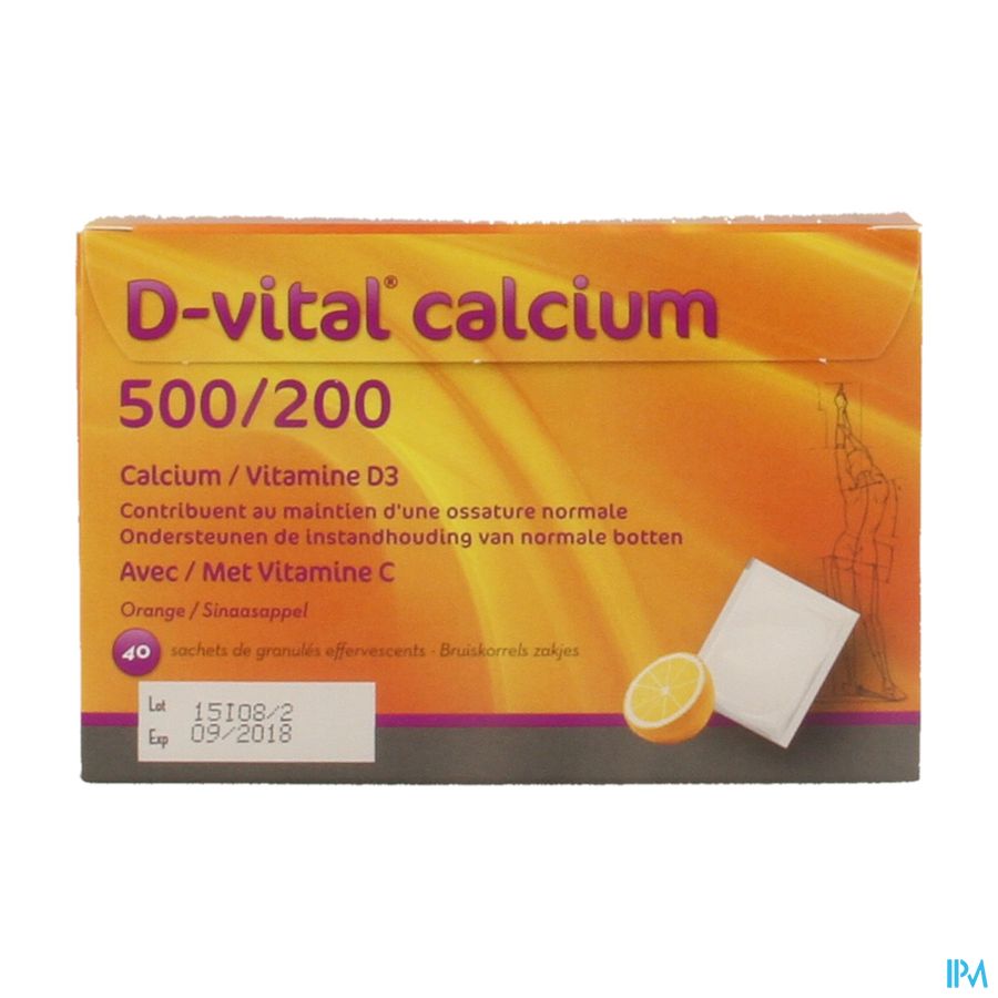D-vital Calcium 500/200 Sinaas Zakjes 40 4