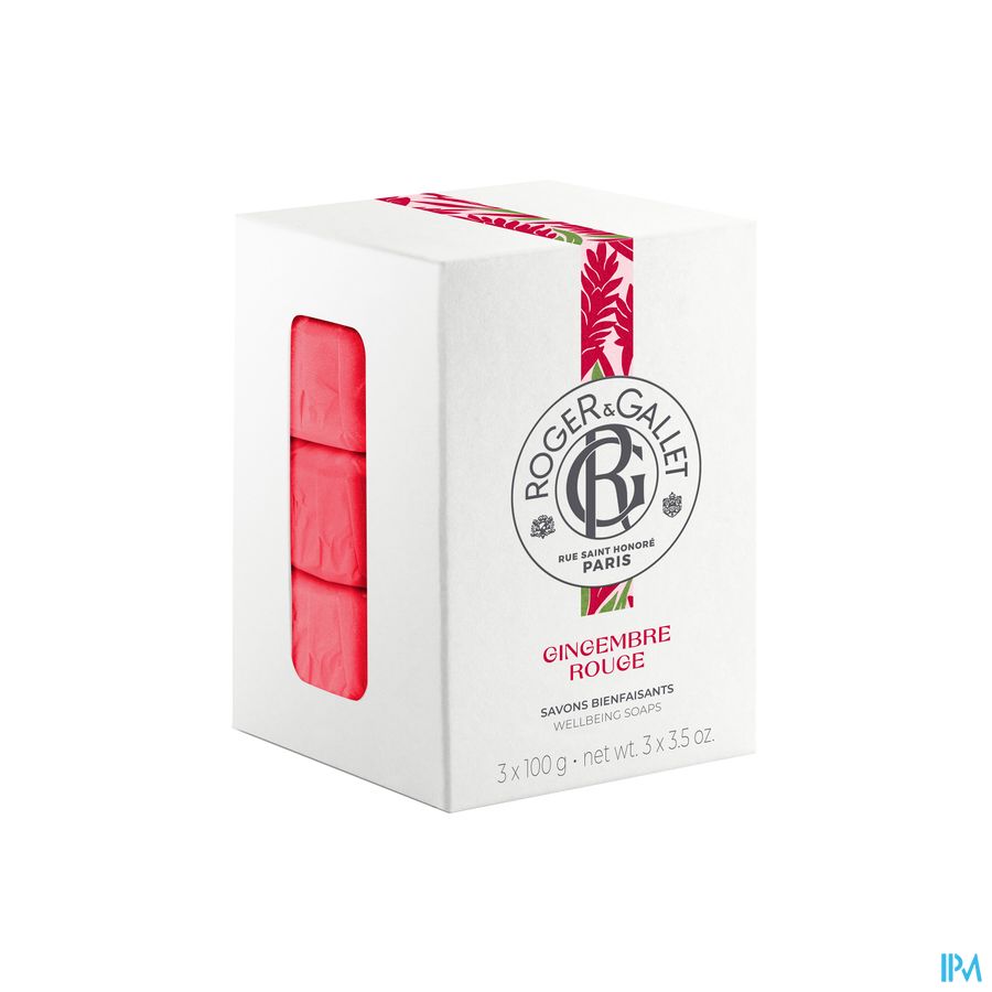 Roger&gallet Gingembre Rouge Boite 3 Savons 100g 1