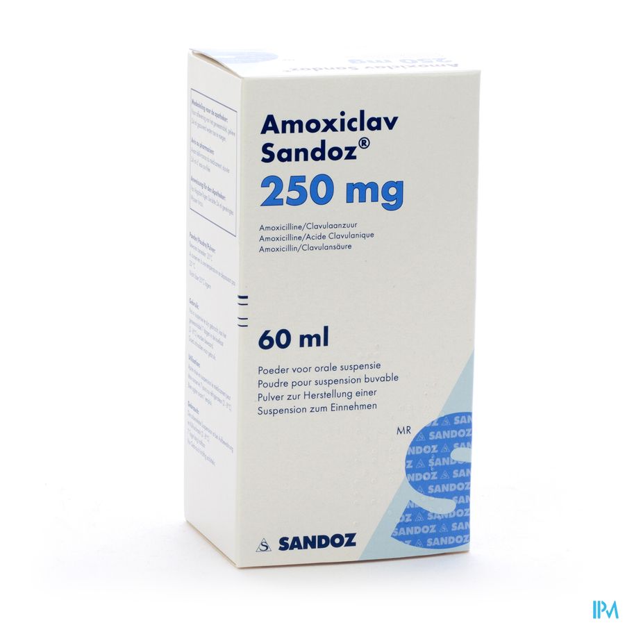 Amoxiclav Sandoz 250mg/5ml Pd Susp 60ml