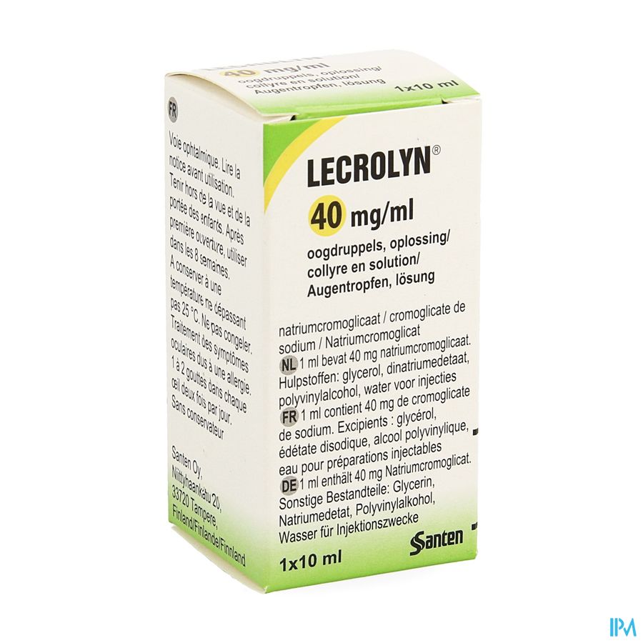 Lecrolyn 40mg/ml Oogdruppels 10ml Lecrolyn 40mg/ml Oogdruppels 10ml