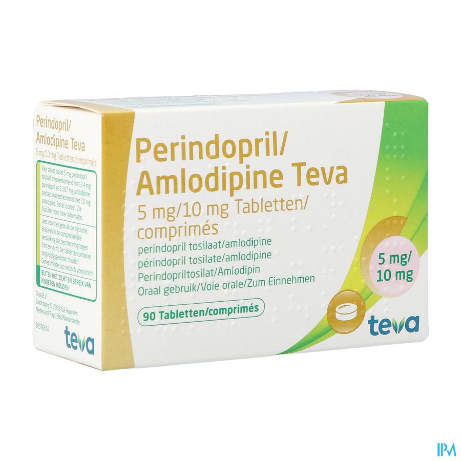 Perindopril Amlodipine Teva 5mg/10mg Comp 90 Perindopril Amlodipine Teva 5mg/10mg Comp 90