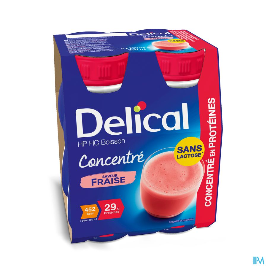Delical Concentre Fraise 4x200ml 2