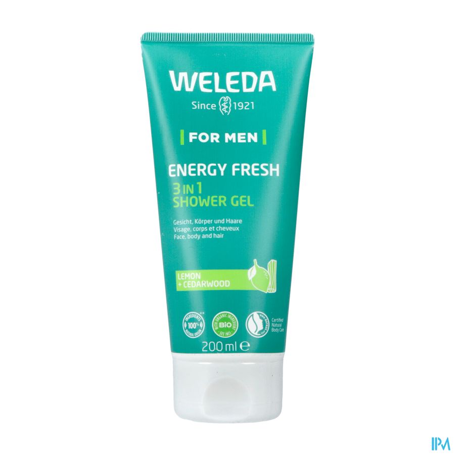 Weleda Men Energy Fresh 3en1 Gel Douche Tube 200ml 1