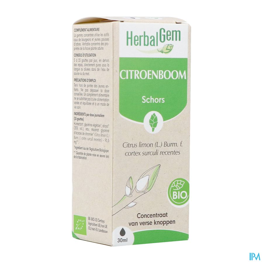 Herbalgem Citroenboom Bio 30ml Herbalgem Citroenboom Bio 30ml