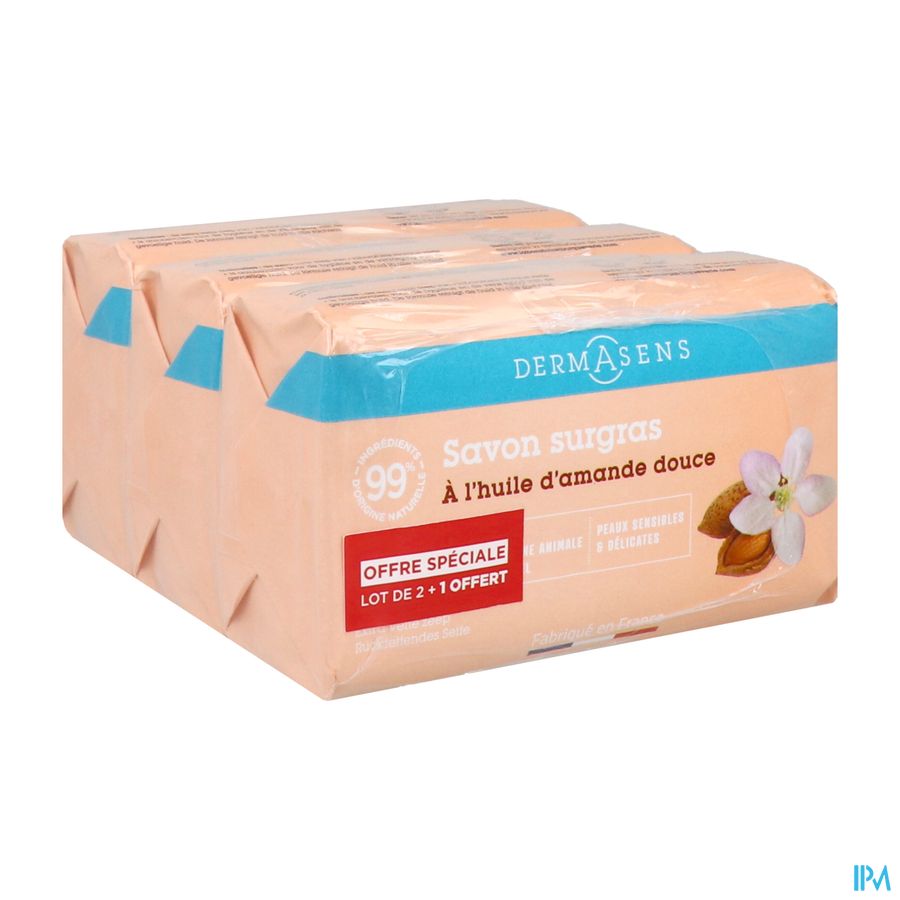 Marque V Dermasens Extra V Zeep Amandel 3x200g Marque V Dermasens Extra V Zeep Amandel 3x200g