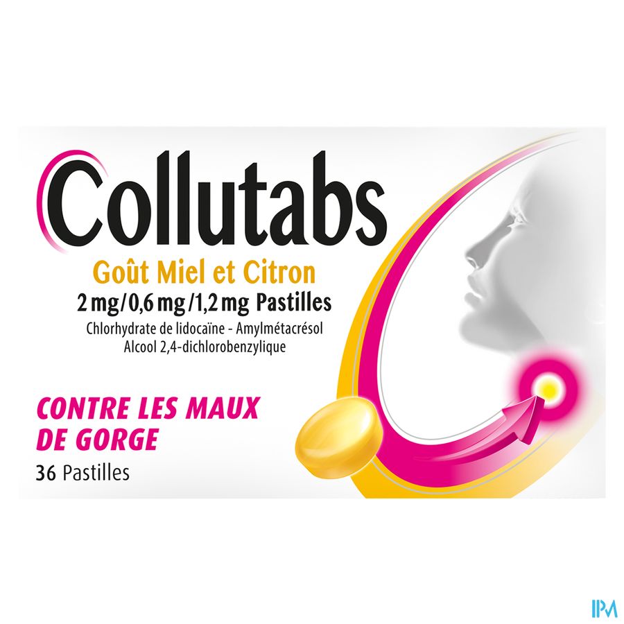 Collutabs Miel Citr.2mg/0,6mg/1,2mg Past. Sucer 36 1