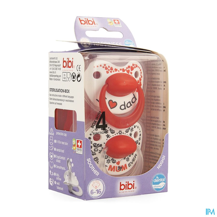 Bibi Sucette Hp Dental Duo Mama Papa 6-16m 2