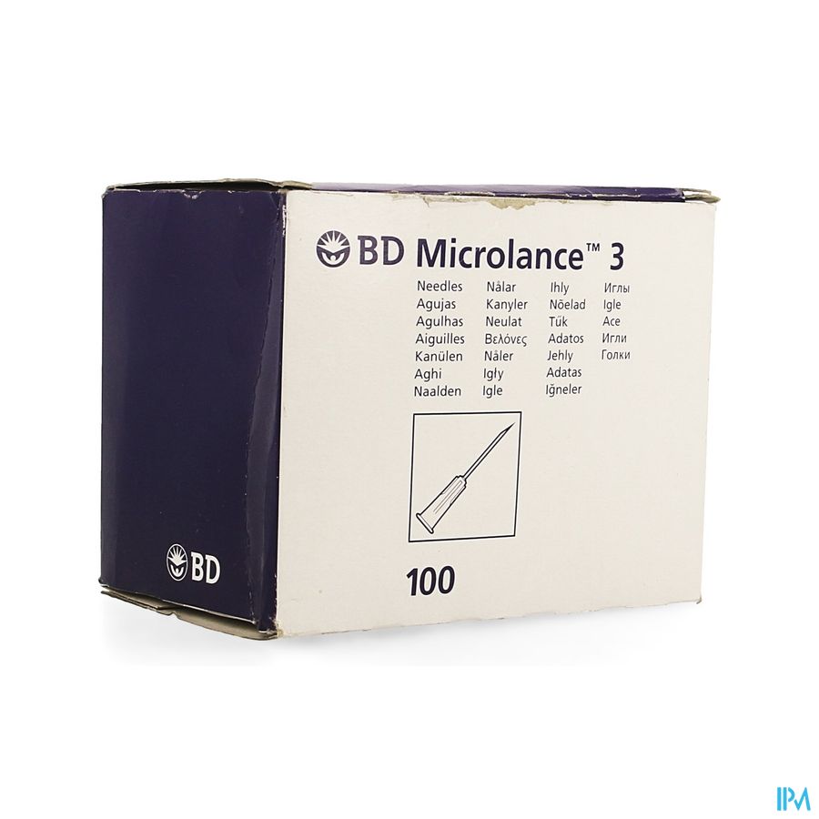 Microlance 3 Aig. 22g 1 0,7mm 25mm 100 Noir