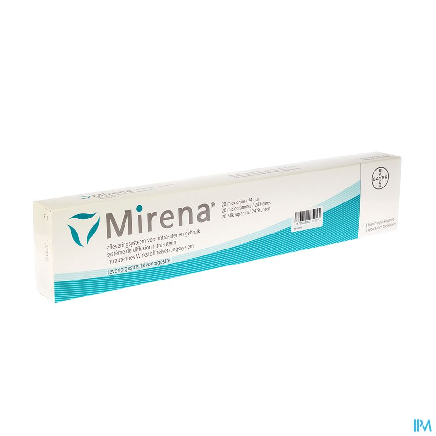 Mirena 20mcg/24u Systeem Intra Uterin 1 Mirena 20mcg/24u Systeem Intra Uterin 1