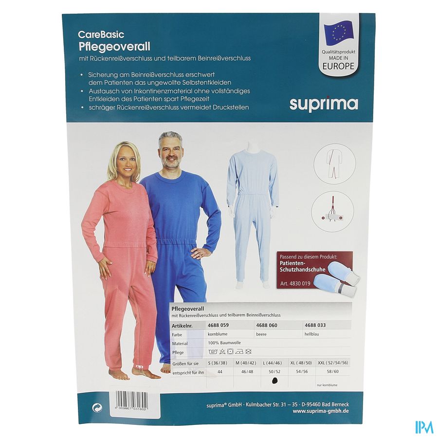 Suprima 4688 Patientoverall Rits Kreeft l 1