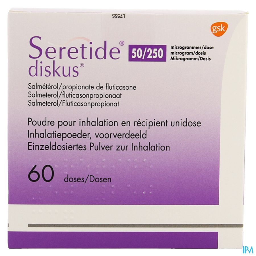 Seretide Diskus Dos 60 50mcg/250mcg Seretide Diskus Dos 60 50mcg/250mcg