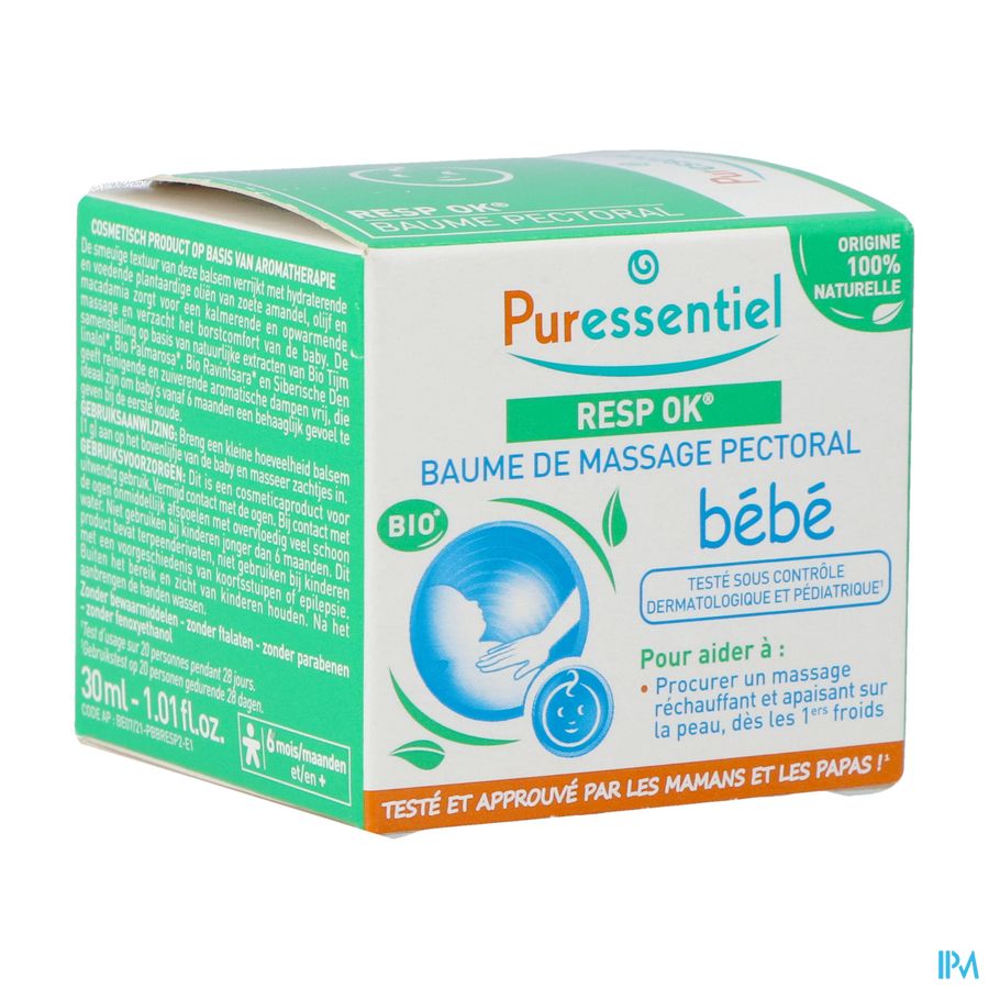 Puressentiel Respiratoire Baume Massage Bebe 30ml
