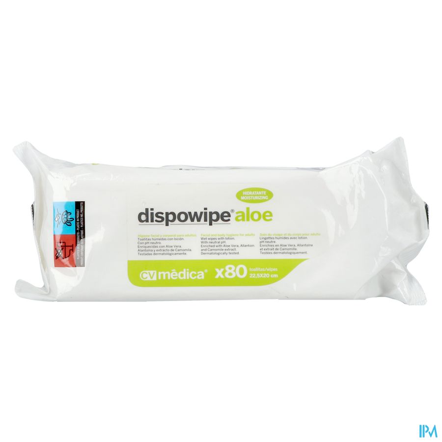 Dispowipe Aloe Vera Doekjes Vocht. Hand/huid 80 1