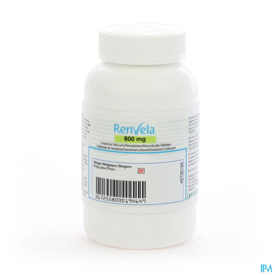 Renvela 800mg Comp Pell 180 X 800mg 1